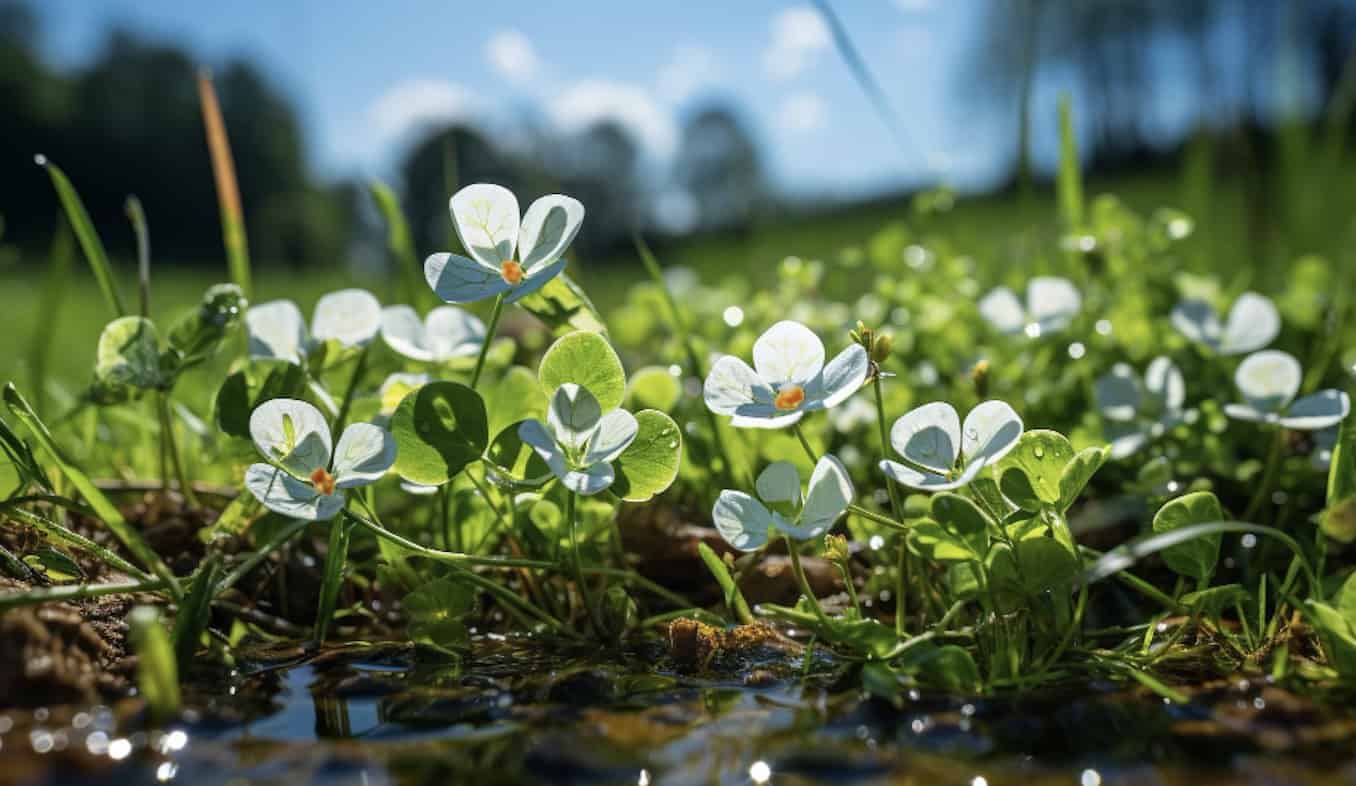 Bacopa monnieri herb is small flower